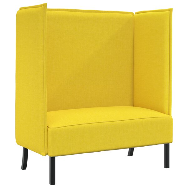 vidaXL Canapé Haut Jaune Clair 109x56x121 cm Tissu