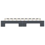 vidaXL Lit de jour avec gigogne sans matelas gris foncé 90x190 cm