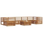 vidaXL Ensemble de canapés d'extérieur 8 Pièces Naturel