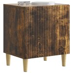 vidaXL Cabinet de chevet 2 Pièces Chêne fumé 43 x 34 5 x 50 cm