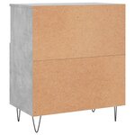 vidaXL Buffets 2 Pièces gris béton bois d'ingénierie