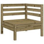 vidaXL Canapé de jardin 4 places bois de pin imprégné