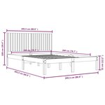 vidaXL Cadre de lit sans matelas 200x200 cm bois massif de pin