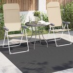 vidaXL Tapis de surface Carré HUARTE Anthracite 200 x 200 cm Polyester