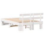vidaXL Cadre de lit Blanc 120 x 200 cm Bois massif en pin
