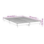 vidaXL Cadre de lit sans matelas sonoma gris 140x200 cm
