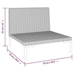 vidaXL Canapés de jardin 2 Pièces avec coussins Résine tressée demi-ronde