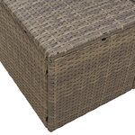 vidaXL Canapé de jardin 2 places avec rangements et coussins Gris Poly Rotin