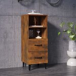 vidaXL Buffet Chêne fumé 34 5x34x90 cm Bois d'ingénierie