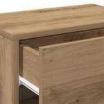vidaXL Table de chevet murale chêne artisanal