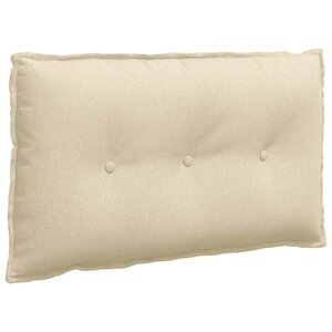 vidaXL Coussin de Dos Crème 80 x 19 x 50 cm tissu