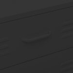 vidaXL Commode Noir 80x35x101 5 cm Acier