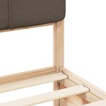 vidaXL Cadre de lit avec tête de lit rembourrée Taupe 90 x 190 cm