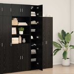 vidaXL Cabinet de rangement slim Chêne noir 30 x 42.5 x 225 cm