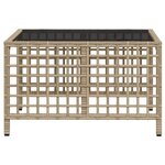 vidaXL Salon de jardin d'angle avec coussins 3Pièces mélange beige rotin