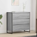 vidaXL Buffet Gris Sonoma 79 x 36 x 75.5 cm Bois d'ingénierie