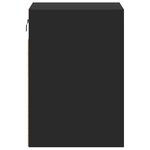 vidaXL Meuble TV mural avec lumières LED noir 41x31x45 cm