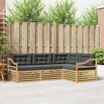 vidaXL Ensemble de canapés d'extérieur 4 Pièces Blanc et anthracite