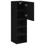 vidaXL Meubles TV avec lumières LED 2 Pièces noir 30 5x30x102 cm