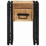 vidaXL Table d'appoint Marron 30 x 30 x 40 cm bois de manguier massif