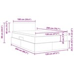 vidaXL Lit de Rangement avec matelas Noir 120 x 200 cm Velours