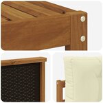 vidaXL Ensemble de canapés d'extérieur 6 pc Naturel et Crème