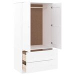vidaXL Garde-robe ALTA blanc 90x55x170 cm bois massif de pin