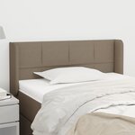 vidaXL Tête de lit avec oreilles Taupe 93x16x78/88 cm Tissu