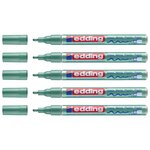 Marqueur Permanent Peinture Brillante 751 Vert Métallisé Pointe Ronde 1-2 mm x 5 EDDING