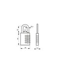 THIRARD - Cadenas à code Type 1  intérieur  alu  bleu  40mm  4 chiffres