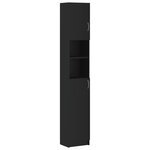 vidaXL Armoire de salle de bain Noir 32x25 5x190 cm Bois d'ingénierie