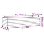 vidaXL Jardinière 110x40x26 5 cm bois massif douglas