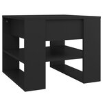 vidaXL Table basse noir 55 5x55x45 cm bois d'ingénierie