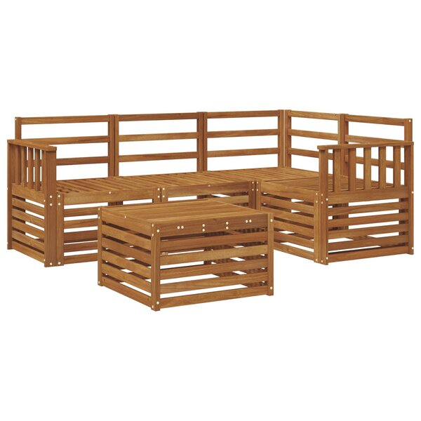 vidaXL Ensemble de canapés d'extérieur 5 pc Naturel Polyester