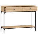 vidaXL Table console chêne sonoma 100x34 5x75 cm bois d'ingénierie