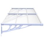 vidaXL Auvent de porte Gris et transparent 239x90 cm Polycarbonate