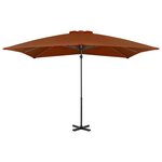 vidaXL Parasol de jardin en porte-à-faux avec mât en aluminium