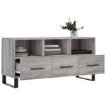 vidaXL Meuble TV sonoma gris 102x36x50 cm bois d'ingénierie