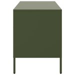 vidaXL Meubles TV 2 Pièces vert olive 68x39x50 5 cm acier