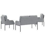 vidaXL Ensembles de canapés 3 Pièces Gris clair 115 x 56 x 80 cm