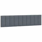 vidaXL Cadre de lit avec lumières LED gris foncé 200x200 cm velours