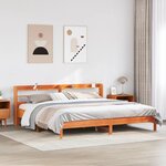 vidaXL Cadre de lit sans matelas cire marron 180x200cm bois pin massif