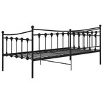 vidaXL Cadre de canapé-lit sans matelas noir métal 90x200 cm