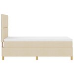 vidaXL Lit à ressorts avec matelas Crème 100 x 200 cm tissu