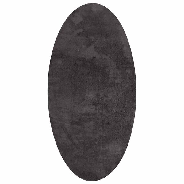 vidaXL Tapis HUARTE Anthracite 100 x 200 cm 100  Polyester