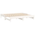 vidaXL Lit coulissant sans matelas blanc 2x(90x190) cm