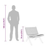 vidaXL Chaise de relaxation rotin kubu naturel et bois d'acajou massif