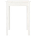 vidaXL Table à manger Blanc 55x55x75 cm Bois massif de pin