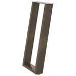 vidaXL Pieds de table console en U  2 pièces  acier naturel  38 x (72-73) cm