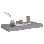 vidaXL Étagères murales flottantes 2 Pièces gris 50x23x3 8 cm MDF